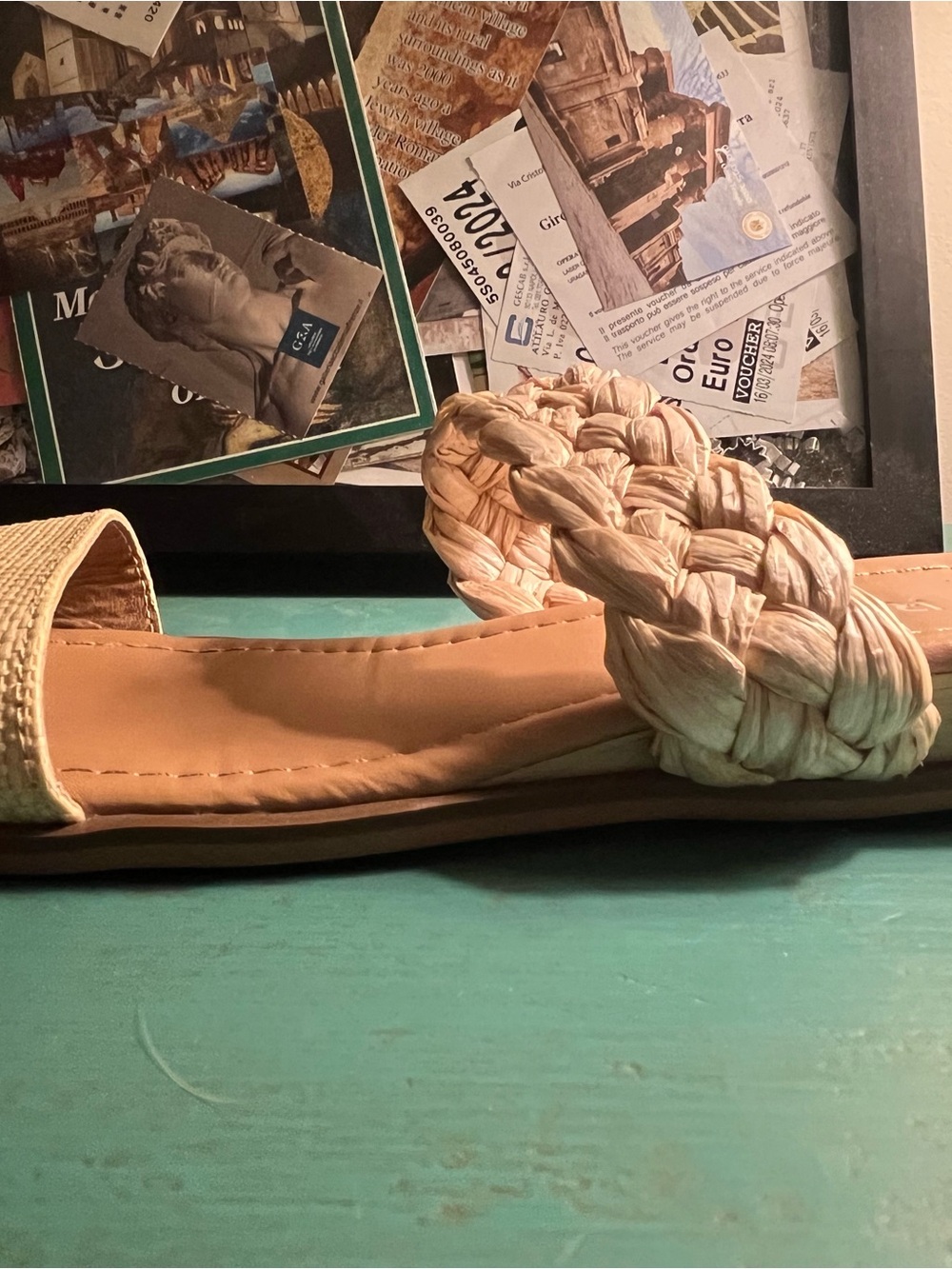 Esprit Women’s Braided Strap Slide Sandals in Tan Peach - Picture 4 of 4
